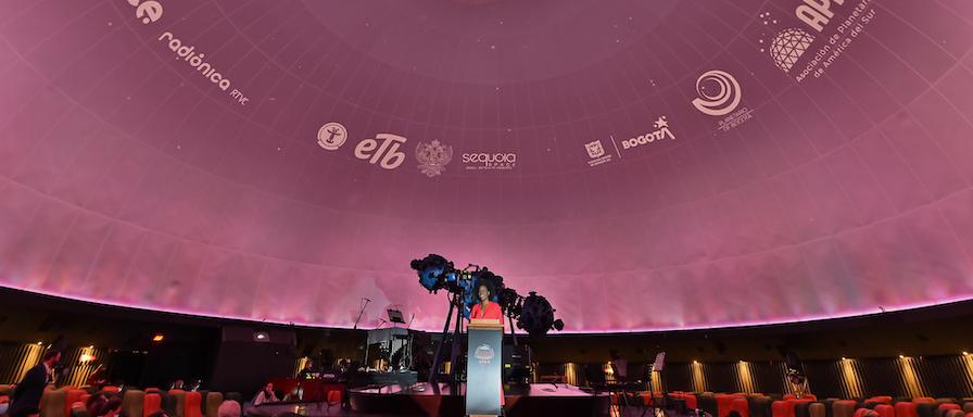 Photograph of the dome of the Bogotá Planetarium